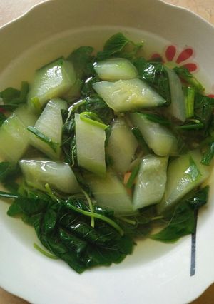 Foto resep Sayur bening bayam mentimun