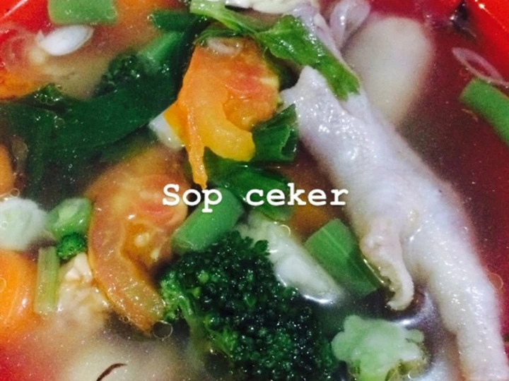 Cara Mudah Membuat Resep Sop ceker warna warni yang Lezat Anti Ribet, Lezat