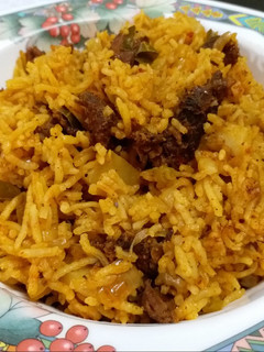 A picture of Goan Chorizo Pulao.