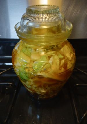 A picture of Sweet and Spicy Fermented Cabbage 2023.