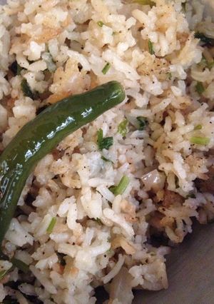 Una foto de Arroz blanco al perejil (sin licuadora)
