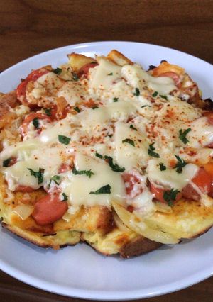 Foto resep Roti tawar pizza teflon
