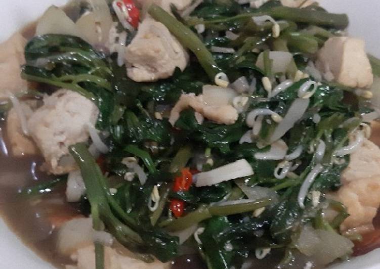 Resep Cah kangkung toge tahu saus tiram yang Sempurna