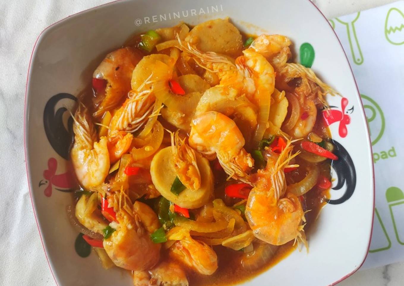 Udang Bakso Asam Manis