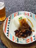 Lombo de porco com cebola caramelizada