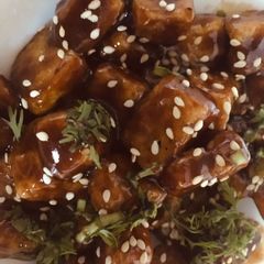Crispy chili honey tofu A picture of Crispy chili honey tofu.