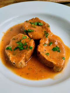 Una foto de Solomillo de cerdo con salsa de cerveza