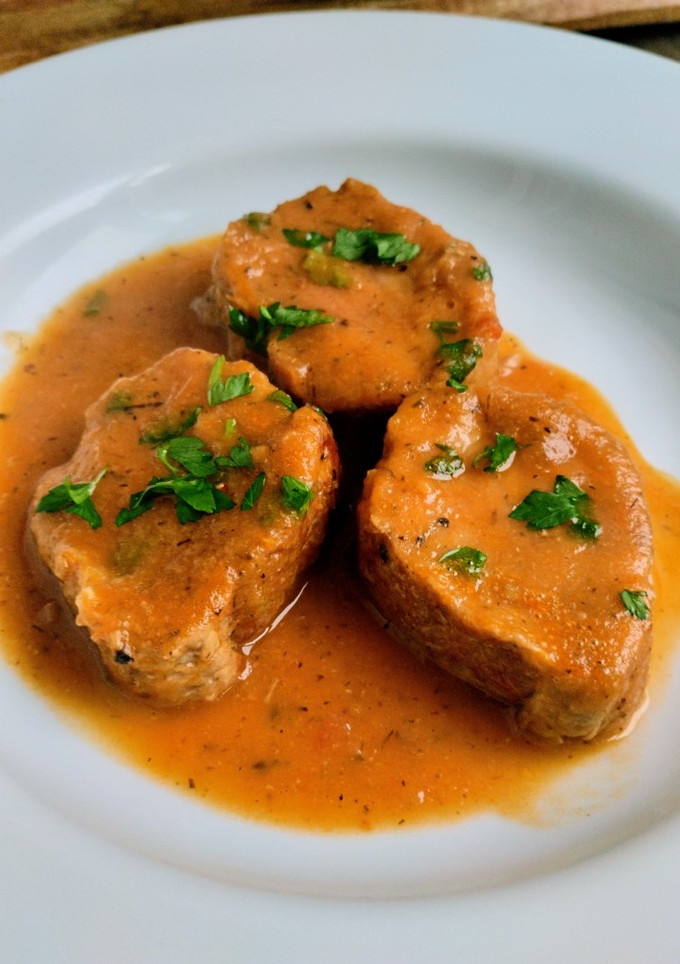 Una foto de Solomillo de cerdo con salsa de cerveza
