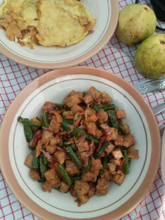 Foto resep Tumis kacang panjang dan tempe