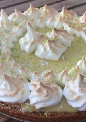 Una foto de Key limepie sin horno