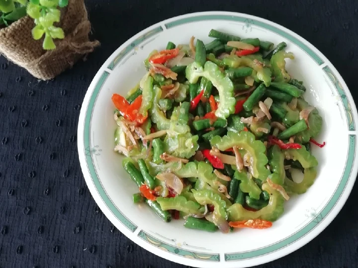 Cara Mudah Membuat Resep 728. Pare Kacang Tumis Pedas (saus tiram) yang Lezat Anti Ribet, Mantap