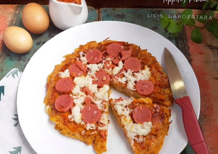 Langkah Mudah untuk Menyiapkan Fritata Spaghetti (topping Pizza), Enak Banget