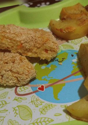 Una foto de Bocaditos de pollo 🍗 (BLW)