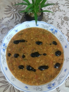 عکسی از دستور 🍲آش گوجه با برنج نیم دانه🍲