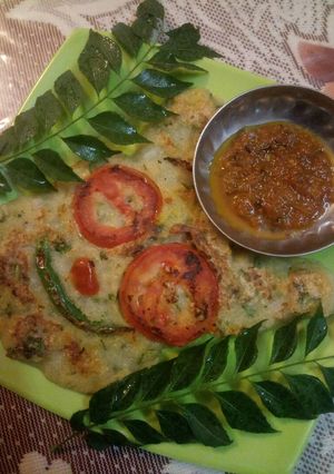 A picture of Lauki uttapam.