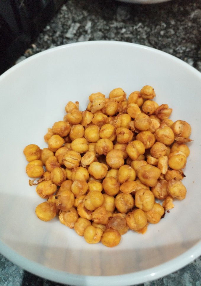 Una foto de Garbanzos fritos en freidora de aire