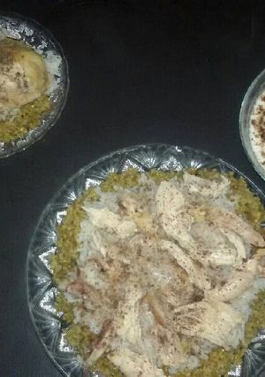 صورة لوصفة الفريكة بالفروج والارمان باللبن الحلبي