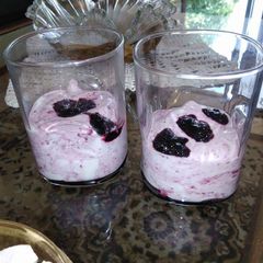 Mulberry cream pudding A picture of Mulberry cream pudding.
