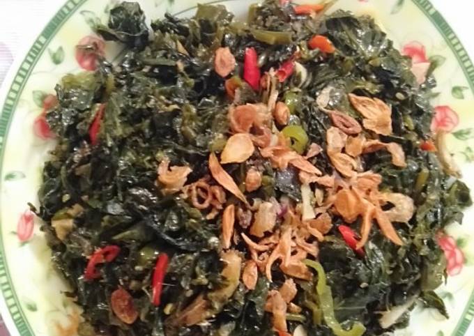 Resep Tumis Daun Pepaya Jepang ikan Teri yang Enak