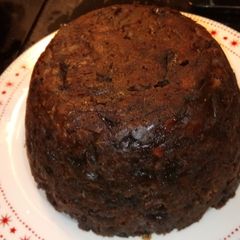 Christmas pudding A picture of Christmas pudding.