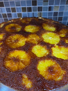 Una foto de Torta invertida de naranjas 🍊 y coco 🥥