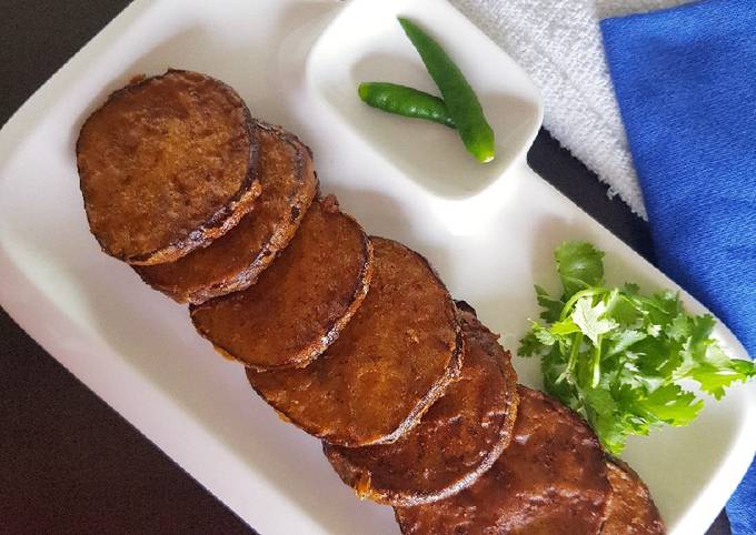 Eggplant fry/ Baigan fry/ Aubergine pan fry