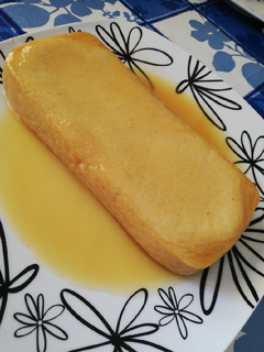 Una foto de Flan de plátano