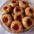 Cheese Thumbprint Cookies with Strawberry Jam