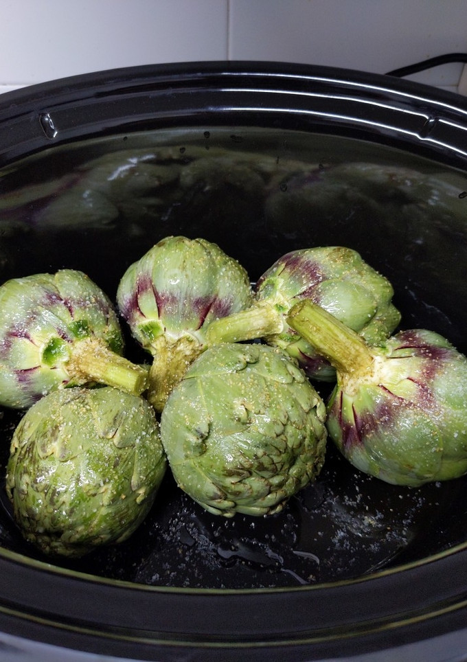 Una foto de Alcachofas en Crock Pot