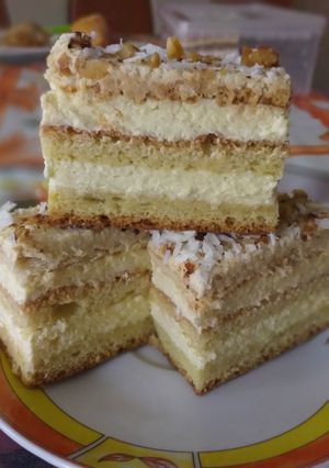 O poză a rețetei Prăjitură cu cremă de cocos.