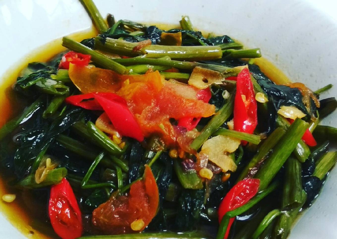 Cah kangkung ala ala rumahan������
