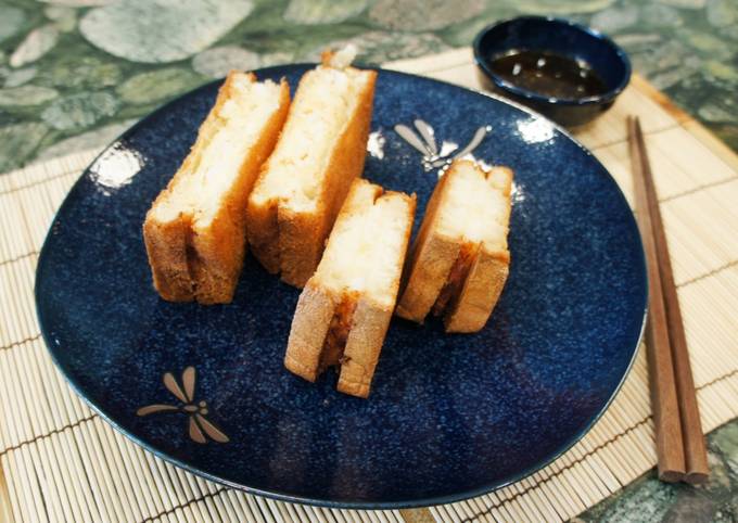 Simple Way to Make Super Quick Homemade Japanese Shrimp Toast or Hatoshi  (ハトシの作り方) with gluten free option