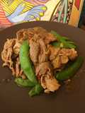 Kacang kapri tumis daging sapi