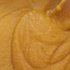 Una foto de Crema de porotos y zapallo