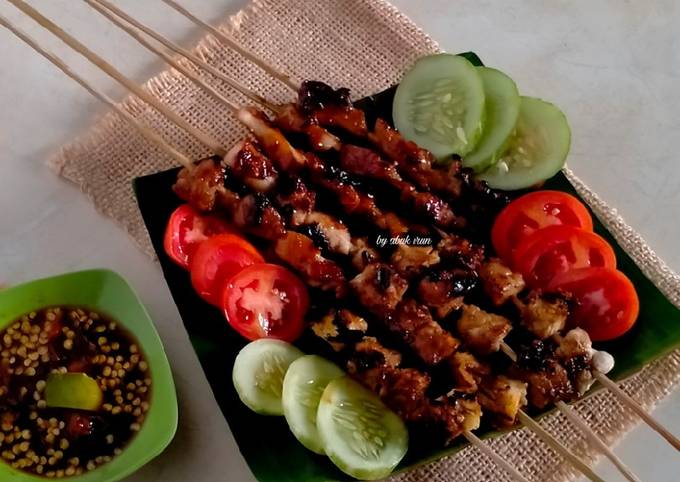 Sate Ayam dan Tempe bumbu kecap