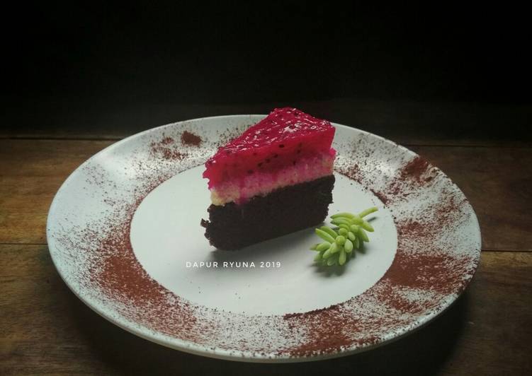 Dragon Fruit Chocolate Cake
