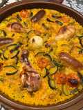 Cazuela de arroz con blanquets y jamoncitos de pollo al horno !!!!