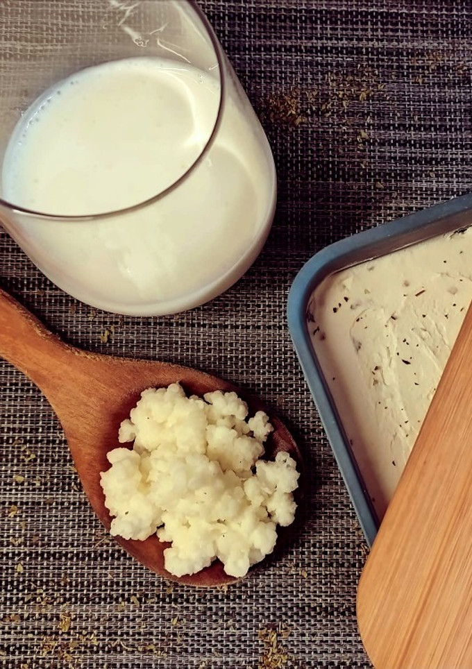 Una foto de Queso crema de kéfir