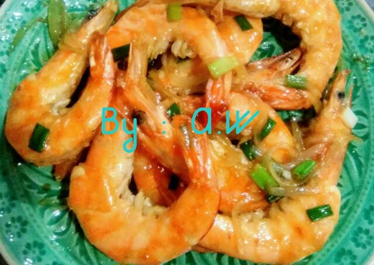 Cara Gampang Menyiapkan Udang goreng saus tiram Anti Gagal