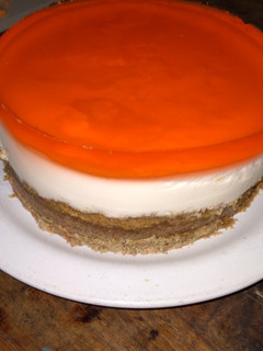 Una foto de Cheesecake integral de durazno!!🍑🍑