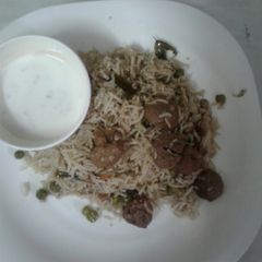 A picture of Soya chunks pulao (nutri nuggets).