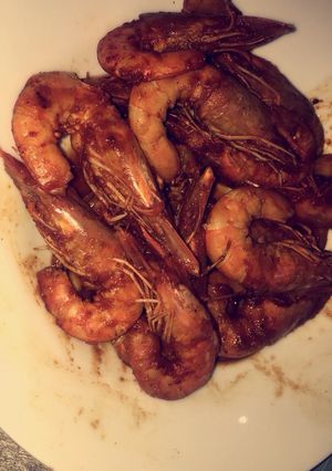 صورة لوصفة ربيان مشوي باكياس الفرن