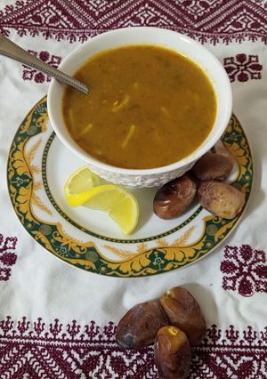 صورة لوصفة شوربة الحريرة المغربية بلحم الغنم