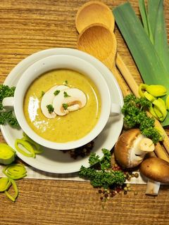 Champignon-Lauch-Crème Suppe Rezepthauptbild