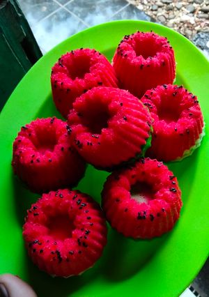 Foto resep Bolu kukus semangka