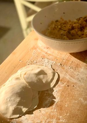 Una foto de Masa especial para dumplings, gyozas o dim sum
