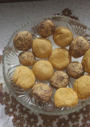 عکسی از دستور کوکی های دو رنگ و ساده