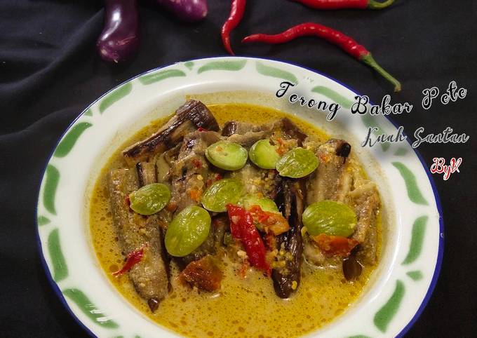 Resep: Terong Bakar Pete Kuah Santan #Week52 Irit Untuk Jualan