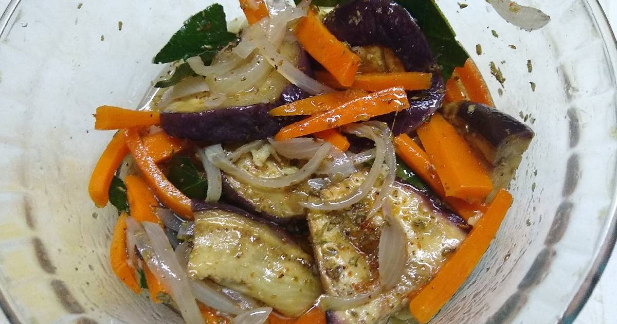 Escabeche de zanahoria, cebolla y berenjena Receta de claudia- Cookpad