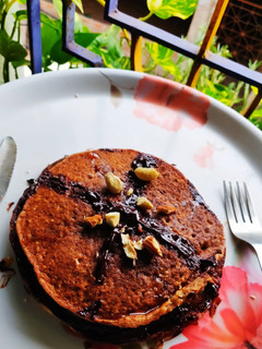 A picture of Protein Pancakes - healthy breakfast using oats.